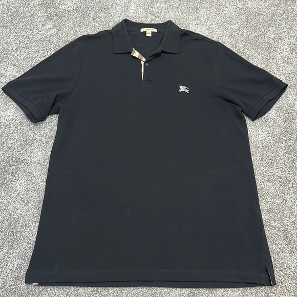 Mens Burberry golf half button golf shirt. - Picture 1 of 3